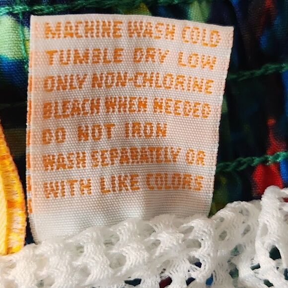 Pro Spirit Shorts Swimming Mesh Inside Pocket Mens XL Green Blue Floral - Picture 7 of 9